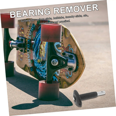 Heavy Duty Skateboard Bearing Puller Tool For Fast Bearing Extraction And Roller Skate Repairs Featuring Solid Black Iron Build And Slick Grip Designed For Daily Street Shredding