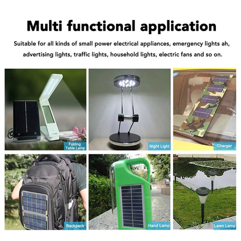 Two Pack Quick Charging 1W 5V Solar Panels for Small DIY Projects Monocrystalline Silicon Solar Cells for versatile lighting setups