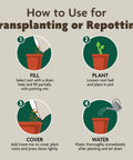 How to use Organic Indoor Potting Mix With Smart Moisture Regulation for transplanting step-by-step guide.