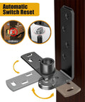 Premium 304 Stainless Steel Saloon Door Hinges Heavy Duty Dual Swing Self Return 180 Degree Self Closing shown with automatic switch reset feature.