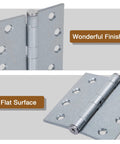 Three Pack Satin Chrome Door Hinges Four And A Half Inch By Four Inch Heavy Duty Industrial Grade Full Mortise Interior Exterior Hinges