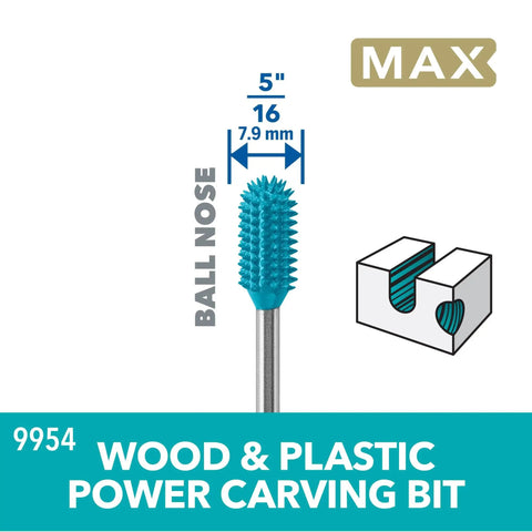 Tough As Nails 5/16 Inch Ball Nose Rotary Carving Bit That Rips Through Wood And Plastic Fast Material Removal And Smooth Finish On Foam And Rubber Power Tool Bits