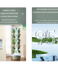 Image highlighting Hydroponics Growing System With LED Grow Light And Hydrating Pump, energy-efficient design and 95% water savings.