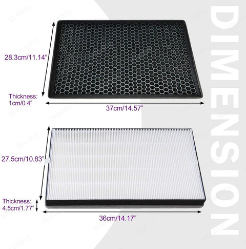 Nano Protect HEPA And Activated Carbon Filter Replacement Kit For 2000 Series Air Purifiers Three Piece Set Compatible With AC2889 AC2887 AC2882 For Easy Install And Superior Clean