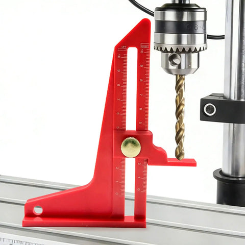Precision ABS Aluminum Alloy Height Gauge For Woodworking Projects With Sturdy Construction Preventing Deformation And Dings Plus Easy To Read Accurate Measurements Up To Plus Or Minus Zero Point One Centimeters For Pros on a drill press