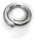 M30 split lock washer, 304 stainless steel, close-up view.