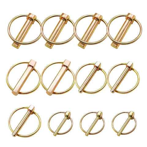 Tractor Lynch Pin Kit 12 Pin Set In Four Sizes For 3 Point Hitch Assortment Includes Linch Pins For Secure Attachments Farm Implements