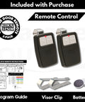 Universal Garage Door Remote For Most Brands After 1993 Replace KLIK1U 375UT 375LM Control Two Doors Or Gates Learn Button