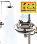 Emergency Eyewash And Shower Station Kit For Workplace Safety OSHA Approved Stainless Steel Dual Nozzle Eye Wash And Body Shower