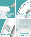 Elongated Toilet Seat With Built In Toddler Seat Kid Friendly Potty Training Ready Slow Close Lid Quick Release Hinges