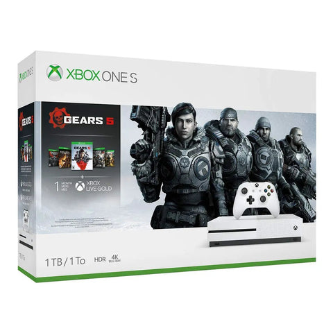 Certified Refurbished Xbox One S Rig Packed With A Huge One Terabyte Drive Featuring Sick Gears 5 Bundle Plus Dope Wireless Controller.