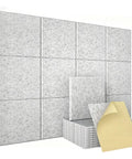 18 Pack Self Adhesive Acoustic Panels For Walls To Deaden Echo And Reduce Noise Keep Your Space Chill And Quiet High Density Polyester Fiber Tiles Peel And Stick Installation.