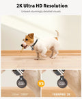 Comparison of 2K Ultra HD and 1080P resolution on Indoor Pet Camera With Treat Dispenser And Remote Toss 360 Degree View 5G And 2 4G WiFi