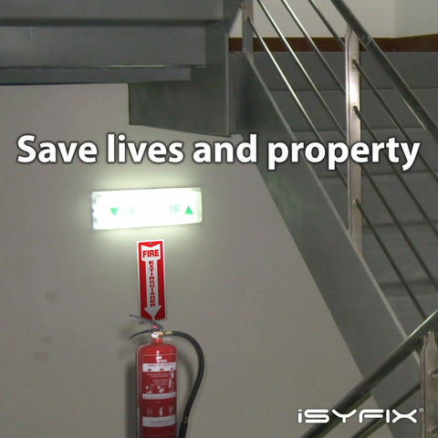 Wide Angle High Visibility Fire Extinguisher Location Signs Four By Twelve Inch Safety Decals Five Pack Straight Up Must Haves For Swift Emergency Response And Workplace Compliance