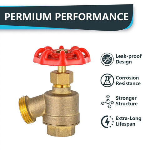 50 Pack Hose Bibb Valve Set With One Half Inch FIP To Three Quarter Inch MHT Brass Plumbing Fittings For Garden Boiler And Outdoor Water Service Beefy Rugged And Leak Proof Corrosion Resistant brass valve