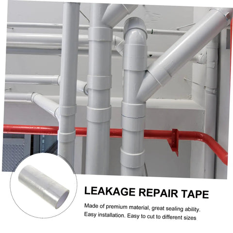 Heavy Duty Waterproof Leak Repair Tape For Plumbing And Outdoor Quick Fix Watertight Seal For Pools Buckets Tarps And More Indoor Or Outdoor Use Flexible Mending Tape applied on pipes
