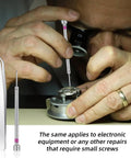 Watch repair using All-In-One 500-Piece Micro Screw Repair Kit With Tweezers For Glasses, Watches, Laptops And SSDs.