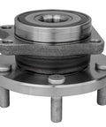 Two Piece Front Wheel Bearing Hubs Assembly For 2004 To 2025 Subaru Impreza Legacy Outback Ascent Tribeca WRX And WRX STI With Five Lugs ABS Encoder Four Bolt Square Flange front view
