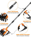 2 In 1 Garden Cultivator And Weeder With Upgraded Triangle Hoe And Adjustable Long Handle featuring blade details