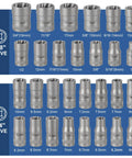 Upgrade Bolt Extractor Kit For Damaged Bolts And Nuts, 32 Piece Socket Set with 1/4 Inch and 3/8 Inch Adapters, various sizes shown