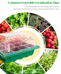 All In One Seed Starter Kit With Dual Grow Lights 2x24 LED Full Spectrum For Indoor Seedlings; vegetable germination times.