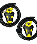 Two 6 Ft Python Adjustable Cable Locks Keyed Alike Set With Four Keys And Velcro Straps, heavy duty steel security cables.