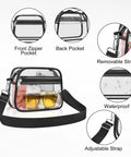 Stadium Ready Clear Bag With Adjustable Strap For Concerts Festivals And Game Day See Through PVC Purses waterproof design