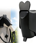 Top Shelf EV Charger Holder Wall Mount With Rainproof Cover For J1772 Connectors Durable Composite Build showcasing EV cord storage.