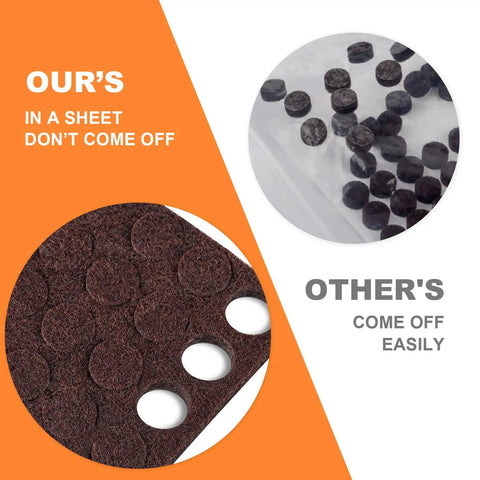 Comparison of our Small Cabinet Door Pads With Sticky Self Adhesive Backing Three Eighths Inch Diameter Five Millimeter Thick Brown 100 Pack vs others