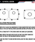 Clip installation guide for Beefy 10 Pack Heavy Duty Undermount Sink Clip Kit With Epoxy Sink Clips and Brackets