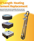 4kW 240V Hot Tub Heater Element Replacement For Balboa Spa And Flo Thru Universal Heating Element Compatible With Gecko Hydro Quip Acura Spas Coleman Watkins Dimension One displayed with spas.