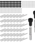 50 Pack Window Screen Plunger Pins 5/32x1-1/2 Aluminum Retainer Latches With Springs And Caps set including springs and latches.