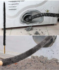 All In One Dryer Vent Cleaning Kit For Most Vacuums With Extendable Hose Long Reach Brush in use removing lint