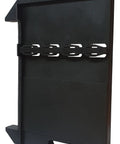 Precision Right Angle Track Saw Square Guide For Instant 90 Degree Plunge Saw Alignment Quick Setup Jig in black plastic.