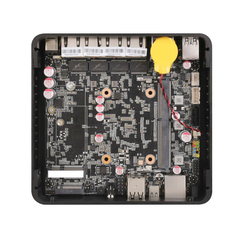 Top Shelf Micro Firewall Appliance Mini Pc With Pentium Gold 6405u Processor And Four 2.5Gbe Lan Ports Dope Vpn Routing Hella Fast Network Config Barebone Kit Ready To Roll interior circuit board with ports and components