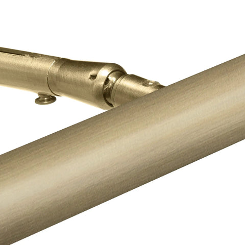 Close-up of antique brass finish on 14 Inch LED Picture Light With Integrated LED, 3000K Warm White, 200 Lumens, On Off Switch
