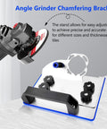 Heavy Duty 45 Degree Tile Chamfering Tool And Ceramic Angle Grinder Attachment with adjustable angle precision bracket.