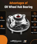 2 Pack Front Wheel Bearing Hub Assembly For Ford F-150 2015 2016 2017 2.7L 3.5L 5.0L Engines With ABS 6 Lug Fits 4WD Models Replacement BR931007 Durable Hub Unit For Easy Install And Smooth Ride, product features highlighted with low noise, low friction, high speed, loading, quality and precision.
