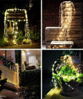 Two Pack 220 LED Firefly String Lights Dope Indoor Outdoor Vibe With 8 Modes Waterproof Copper Wire Waterfall Lights Remote Timer And Hooks Warm White illuminating garden decor and plants