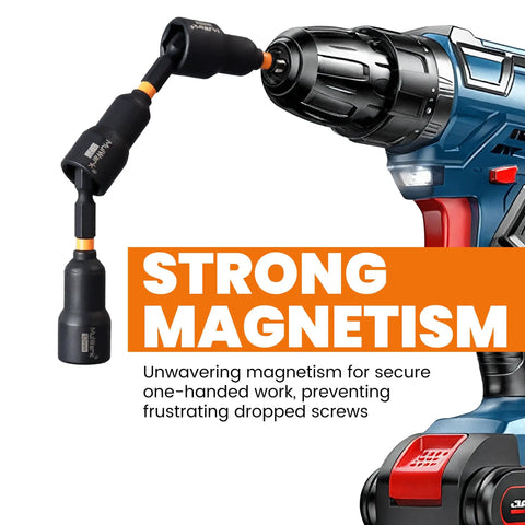Magnetic 16 Piece Nut Driver Set For Impact Drill And Driver with strong magnetism for secure one-handed work.