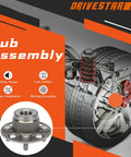 Rear Wheel Hub And Bearing Set For Honda Civic 2001 To 2005 DX GX HX LX 4 Lug Without Abs Left And Right Pair Replacement Direct Fit