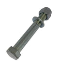 Bolt and washer set from Beefy 2 Pack 4 Inch Circumference V Groove Gate Wheel Rollers, Heavy Duty Steel, Chrome Finish