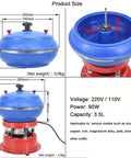 Jewelry Tumbler Polisher Workhorse, 90W Vibration Polishing Machine For Metal Parts, 3.5 Liter Capacity with size specifications