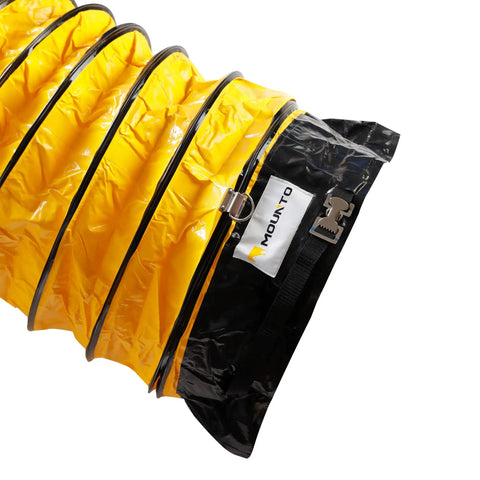 25 Foot Flexible PVC Duct Hose For Exhaust Fans 8 Inch Inner Diameter Heavy Duty Flame Retardant Vinyl Woven Polyester Hose