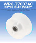 Heavy Duty Dryer Roller Kit With Engineered Plastic Bearings And Pulley Belt That Resists Deformation, Reduces Noise By 30 Percent, Boosts Drying Efficiency And Slashes Cycle Time For Faster, Quieter Laundry Sessions, WP6-3700340 dryer idler pulley