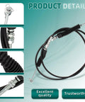 Beefed Up Heavy Duty Gear Selector Shift Cable For Polaris Ranger 400 500 800 2010 2011 2012 2013 2014 Replacement Part 7081753 7081614 High Quality Drive Train Cable black with metal fittings