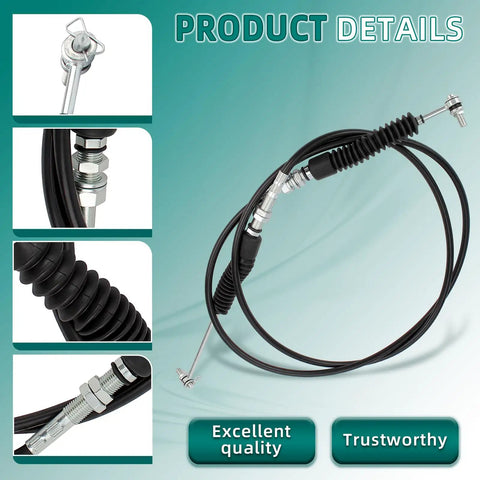 Beefed Up Heavy Duty Gear Selector Shift Cable For Polaris Ranger 400 500 800 2010 2011 2012 2013 2014 Replacement Part 7081753 7081614 High Quality Drive Train Cable black with metal fittings