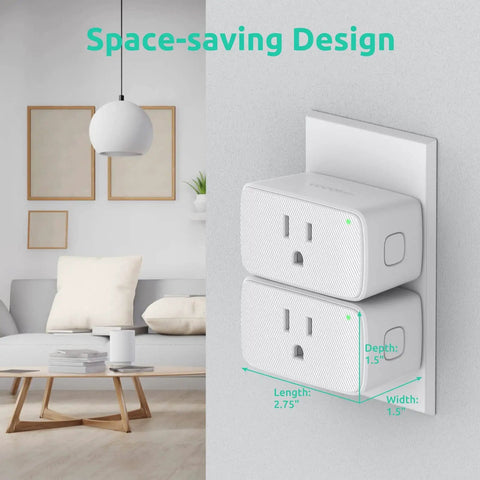Smart Plug 4 Pack With WiFi Voice Control Works With Alexa Apple HomeKit Google Assistant Siri No Hub Required in wall outlet