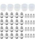 Plasma Cutter Torch Consumables Kit 45-Piece With 1.5mm Tips Nozzles Electrodes Shield Cups For BTC800DP P-80 Compatible 20-100A 40mm Max Cut
