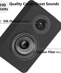Powered Bookshelf Speakers With Wireless 100W RMS Bluetooth and eARC featuring silk dome tweeter and carbon fiber woofer